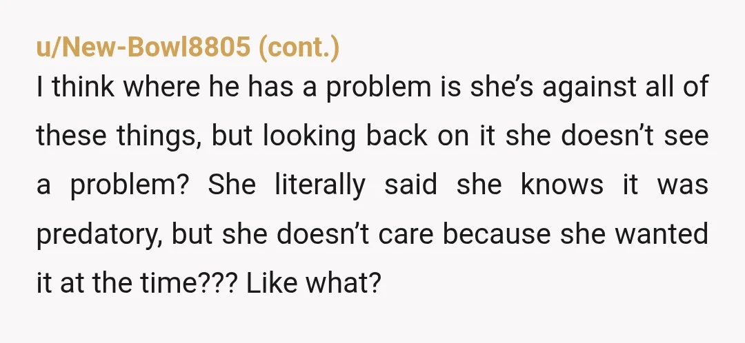 u/coolexecs
So your girlfriend was a victim of statutory rape committed by a local police officer, and your response is to be upset with her lack of moral character?