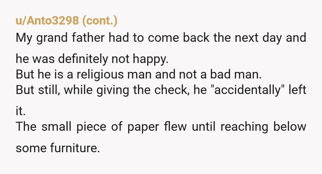 u/Ok-Thing-2222 Sounds like the old A-hole of a priest that conned myself, sister, and two brothers into a side room right before my dad's funeral service. (Dad had just retired,...