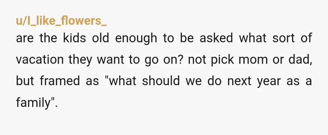 u/Katcar2007
Your wife can go and give the kids the choice if they want to go or not. She's TA.