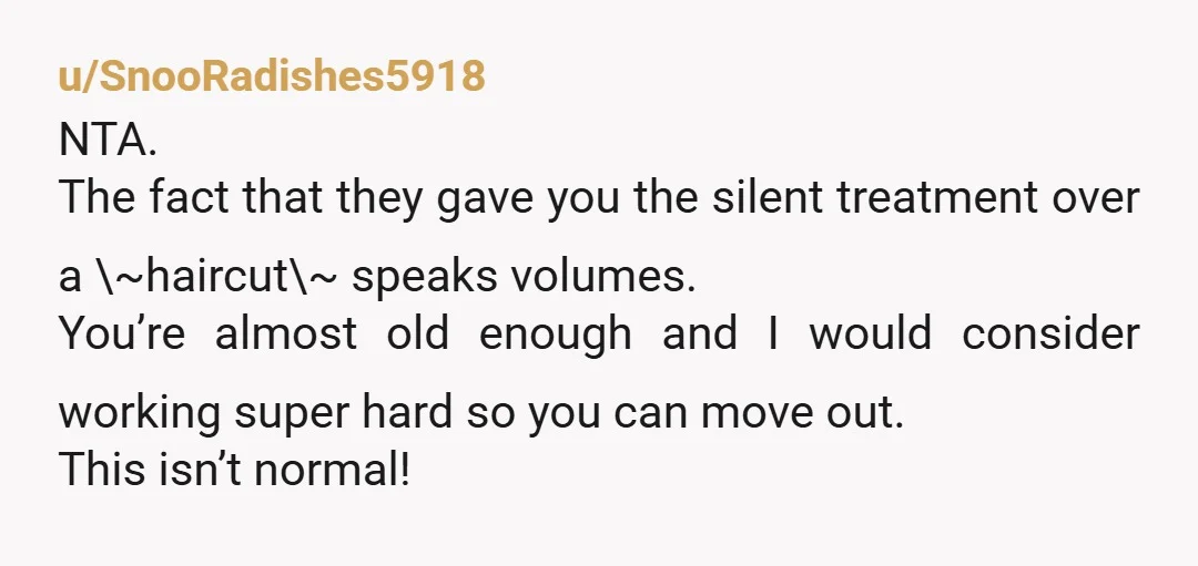 u/MsPeepers21 NTA it’s your hair. I hope your mom comes around to accepting you. In the meantime, it takes so much strength to be yourself when your family pushes you...