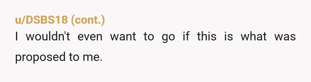 u/Due_River_9746
I would not do this and I would not lie about why I was not doing it