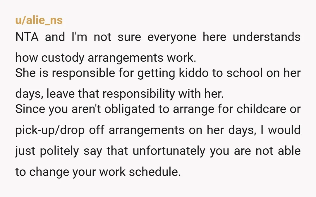 She has asked me to work from home 3-4 days per week which would allow her to continue her role 100 miles away If OP working from home is such...