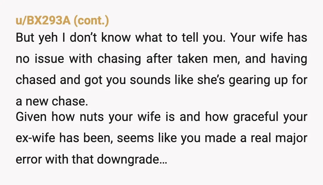 u/adultdaycare81 You are wild for marrying that woman. She showed you who she was shacking up with you when you were married. Now she is really showing you who she...