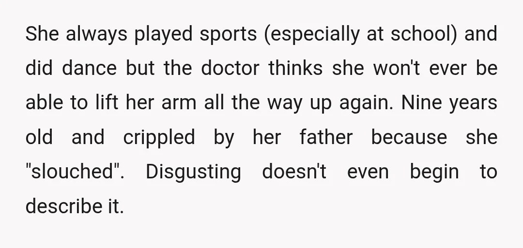 u/OpenOpportunity
Oh, I have a lifelong disability from a dislocated shoulder.
It's completely invisible to outsiders yet still so awful to live with.