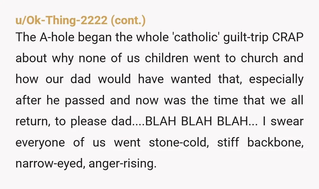 u/The_Story_Builder I applaud you sir, I would have not been able to control myself in your place. I am sure, we have a similar view on churches, religion and self...