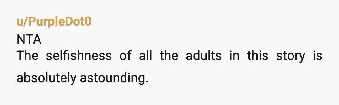 u/BoldHYPER NTA that’s a d*** move to try and trap you and the level of stupidity to not even get you a suit that fit you so you had to...