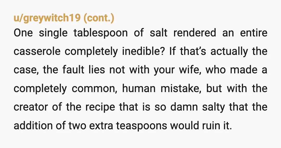 I told her that she was too excited about the recipe and that she let her emotions take over. I reminded her that if she had controlled her emotions Jesus...