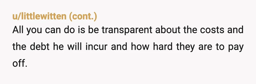 u/shyfidelity
You’ve got multiple rental properties, but you’re mad that his mom’s family spends $12K a year on him because…it’s fun?