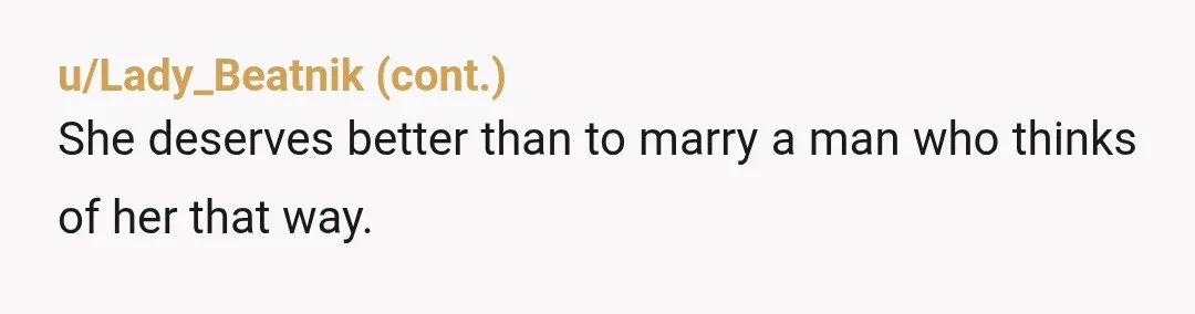 u/stabbobabbo It comes off as extremely lazy at best, on a day that's meant to be about showing your love and commitment for each other. But that's probably because it...