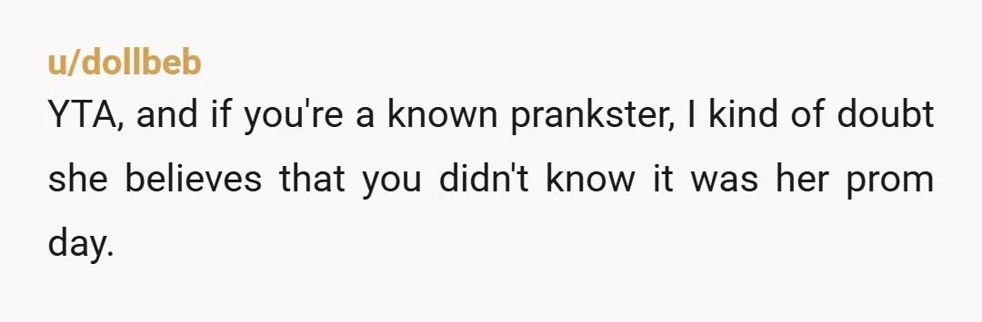 u/Nixie_D YTA Sometimes simply saying "I'm sorry" is not enough, which is clearly the case here. It wasn't a momentary inconvenience that you caused, you ruined the night, a big...