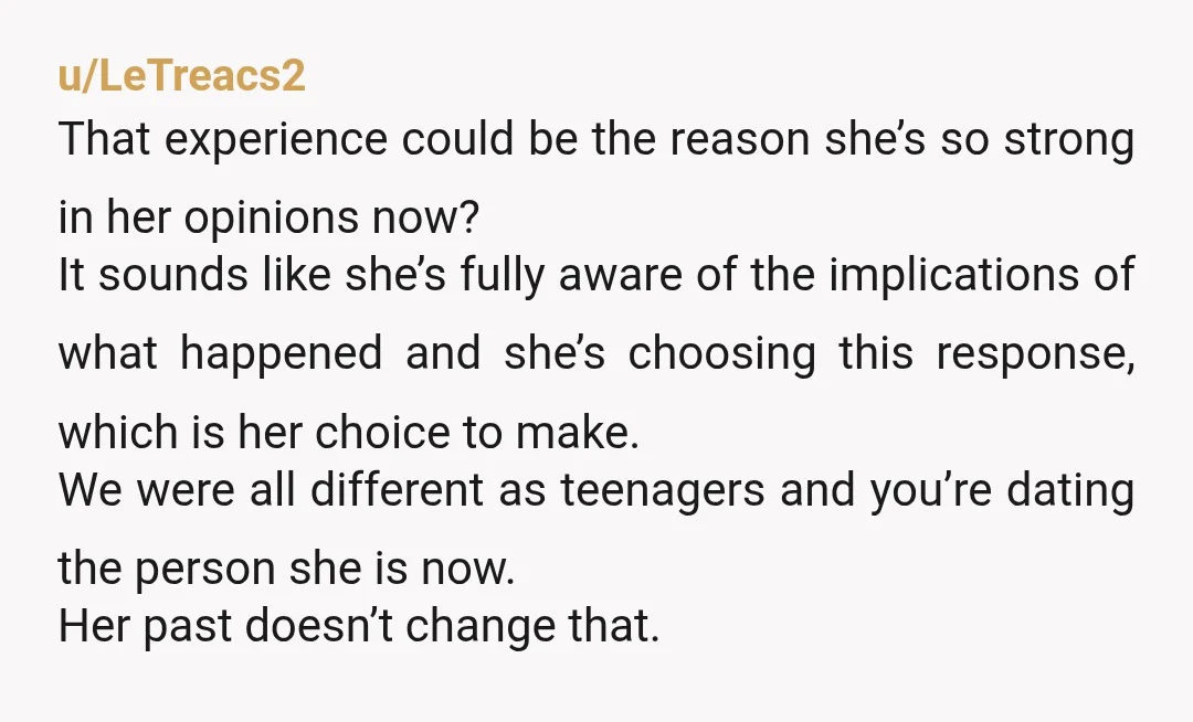 u/AriDaTina So.. you feel uncomfortable because she has strong opinions and morals now as a 23-year-old that she didn't previously have as a 16-year-old? You do realize that is 7...