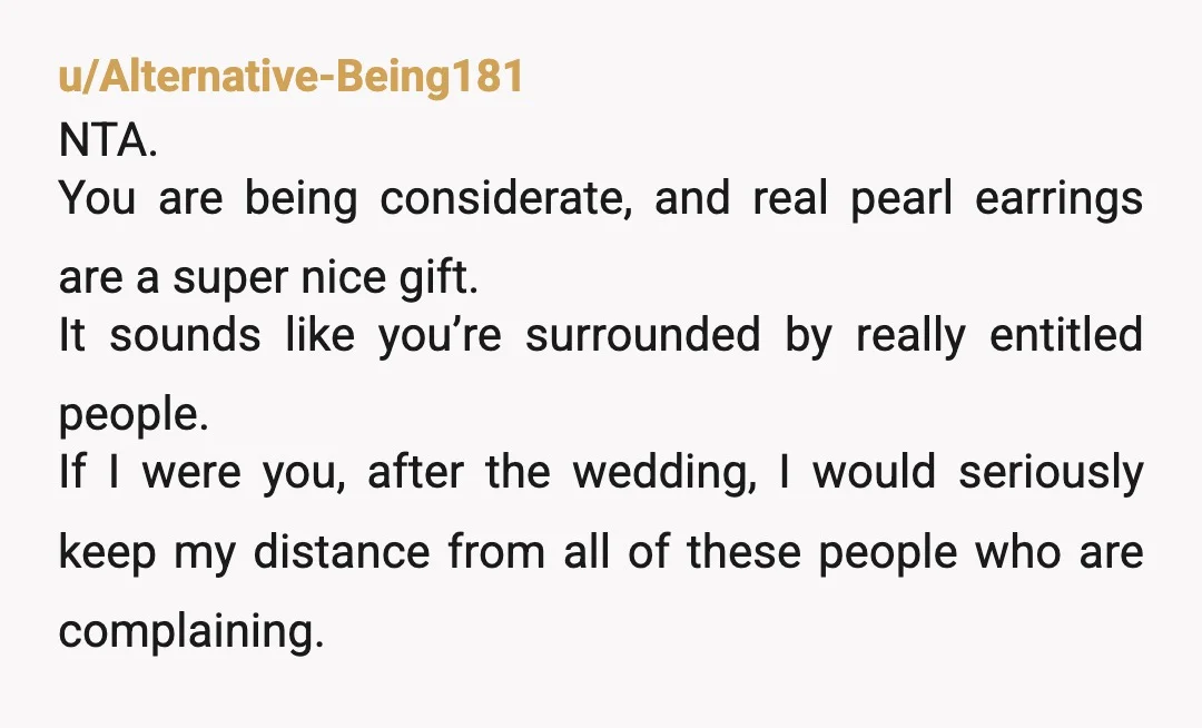 u/KCSnaxter NTA. Most wedding “musts” are steeped in old traditions made for the wealthy that are incredibly unneeded nowadays. “Cutting corners” due to your budget restrictions is your business, and...