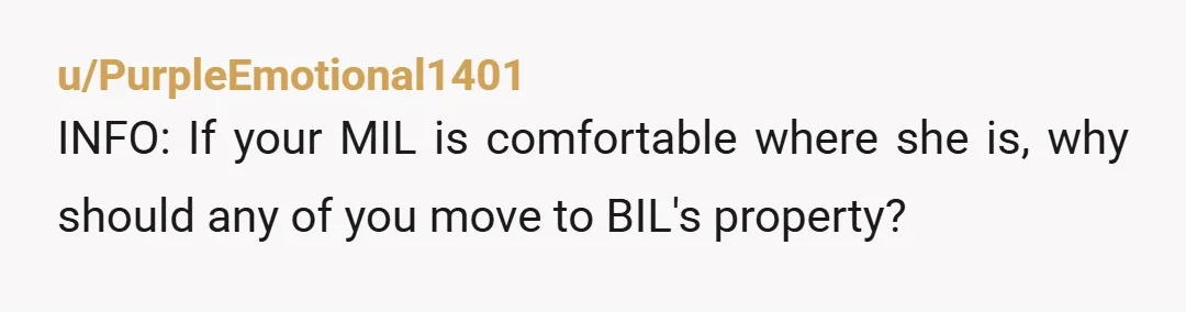 u/Fearless-Speech-1131 Why is it necessary for your family ( wife & kid ) to move as well? You're not changing anything except geography. 1. Stay where you are, let MIL...