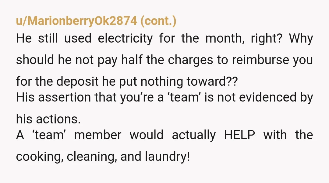 u/pabrocjb
How about he does half of the laundry, half of the cooking, and half of the dishes, somewhere else?