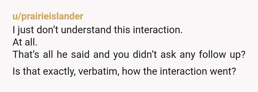 u/ProfessionalYam3119
Why didn't you just ask to be seated at a table?
