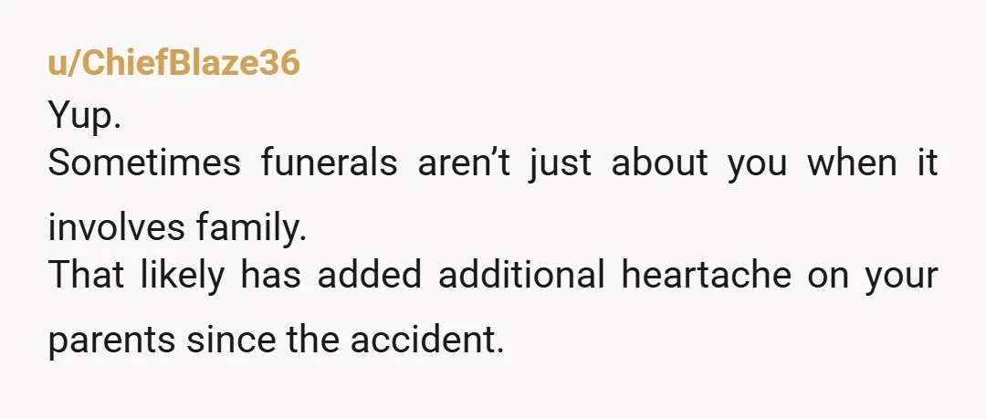 u/cstorm86 NTA, though you may regret that decision later, you're still angry with him. And that's a valid feeling. Your mom is right is for those who are still here...