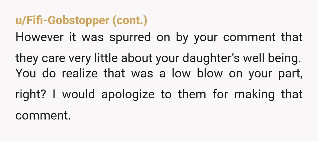 u/2ndcupofcoffee You need to decide the relationship with your parents is too hostile to have you rely on them. You want them to babysit for that wedding; you’re counting on...