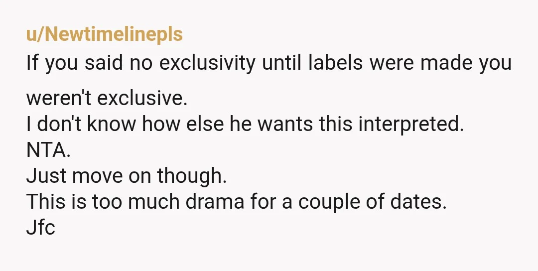 u/Wonderful_Shower_793 You can’t cheat on someone you’re not in a relationship with. I also don’t understand why you argued with Bill for two weeks. Clearly you didn’t like him enough...