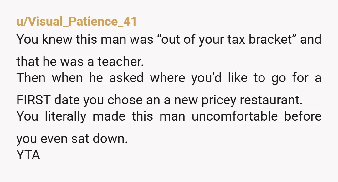u/sillyschroom Yta. When you go out to eat and it's assumed someone else will pay I always make sure to not order more (either money or amount) than whoever is...