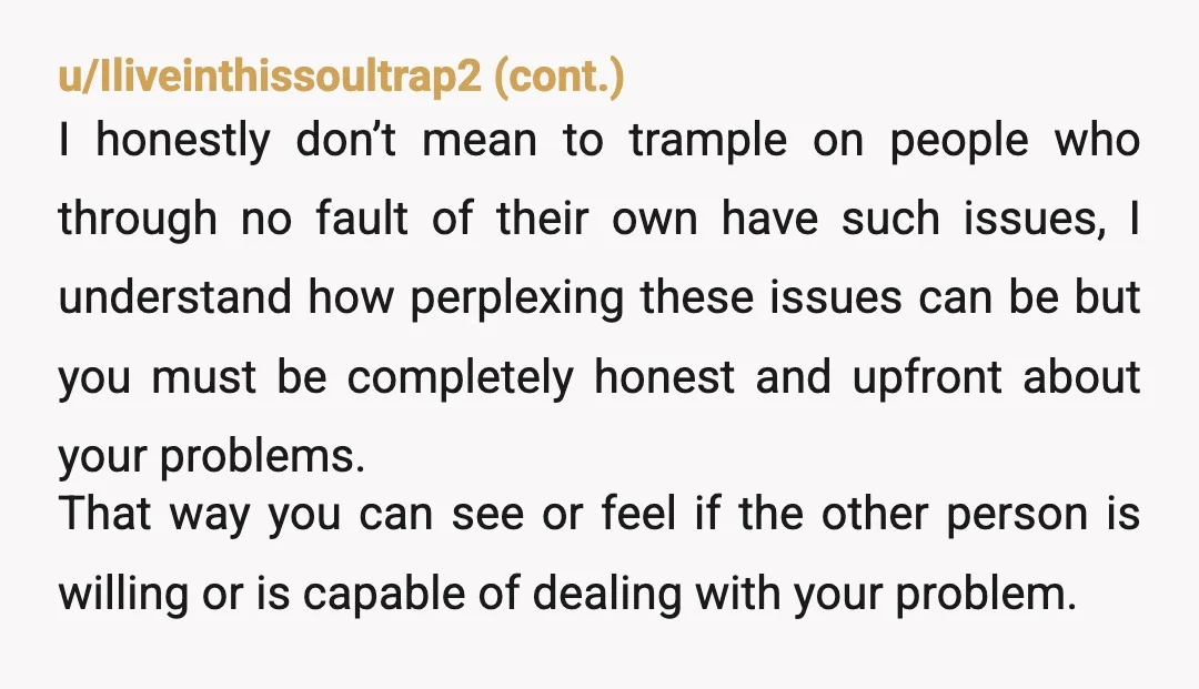 u/VenaticBoat NTA. As someone with on and off urinary incontinence, I’ve worried about what other people would think about it. It makes me feel like a bit of a freak...