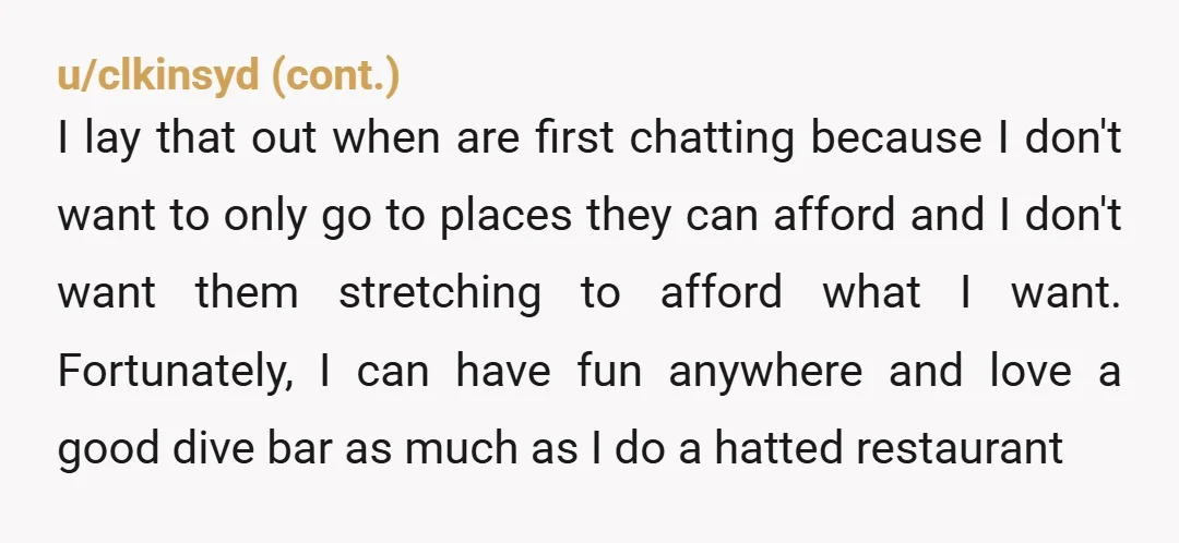 u/Worldly-Ad3211 YTA, especially ordering the dessert to go. On a first date, you kind of go with the flow and order in line with what the other person is ordering....