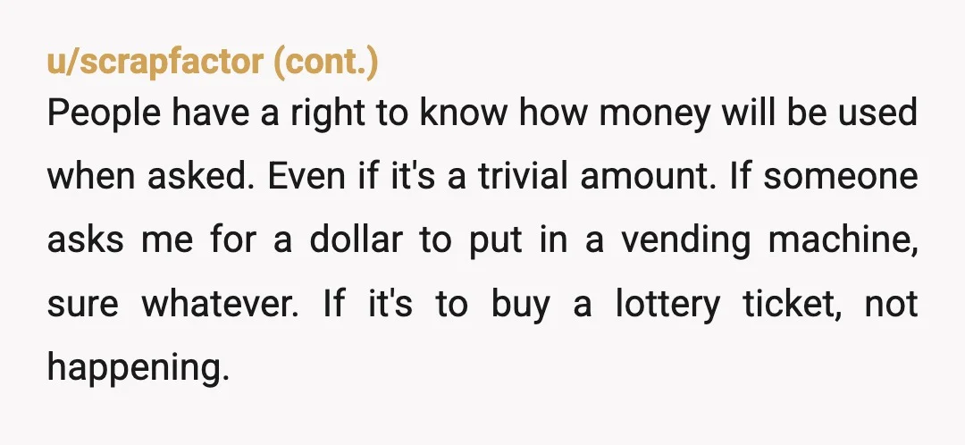 u/newmittens
NTA and $3000 is likely nearing half of the take home amount of this money after you pay taxes on it.
DO NOT give it to her.