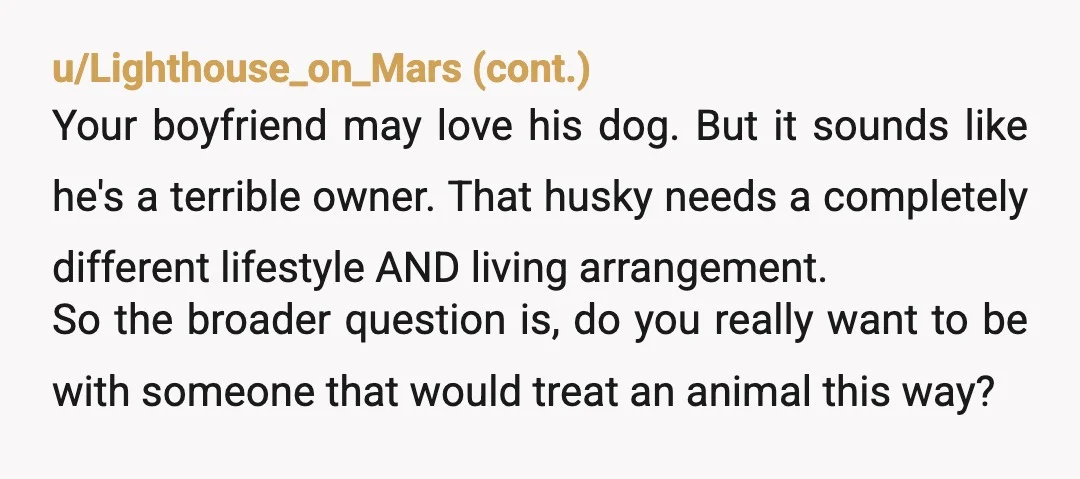 u/Wonderful-Bird-3381
I’d be more worried about being with a dude who can’t properly take care of a dog. 🚩