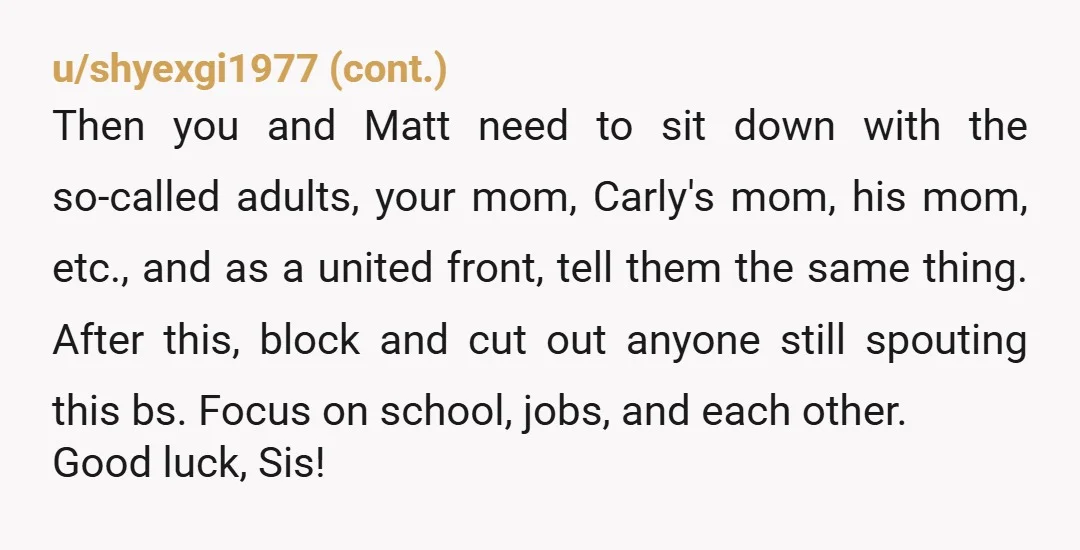 u/WinterFront1431 I personally would tell matt to call her out and say, tell him to message her " why the hell did you think we were dating??, I had zero...