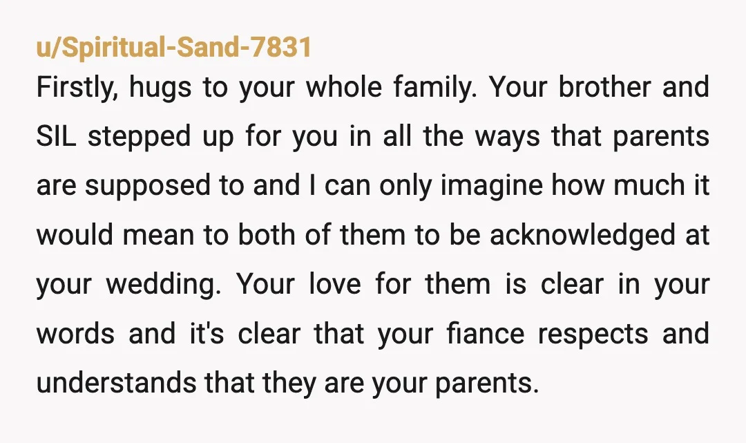 u/compassionfever I assume you've said all this in some form over the years, but day it one more time, all together, and bluntly. "My brother, himself having been neglected and...