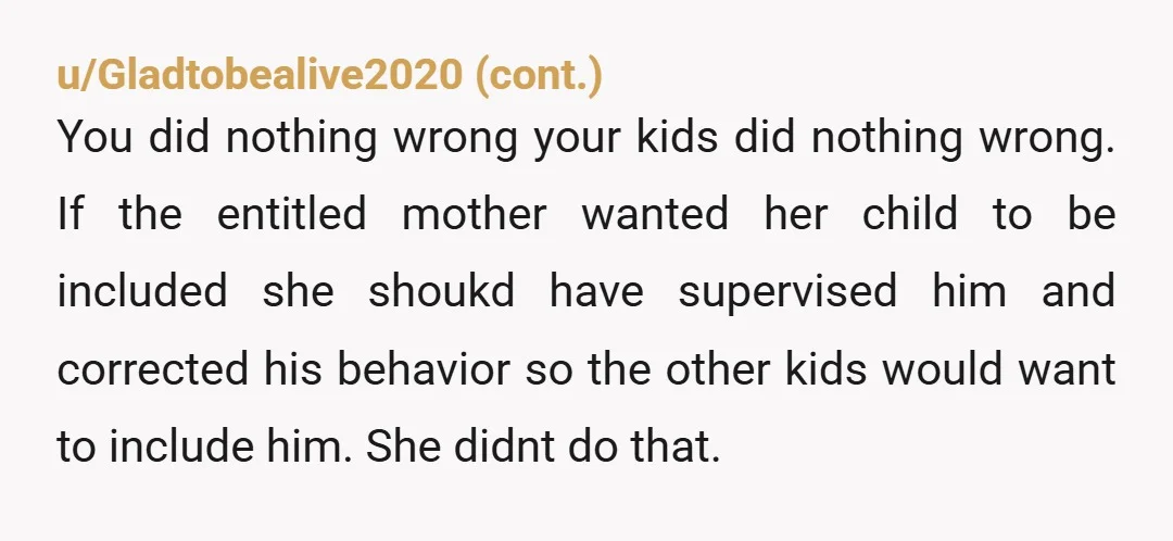 u/curious382 NTA "It wouldn't have killed them" to require 4 to 8 year old girls to sacrifice their own safety, comfort and autonomy to accommodate a strange intrusive boy whose...