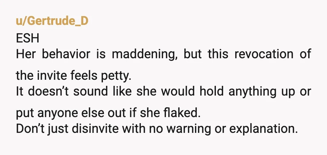 u/No_Plankton_114
You are not the AH she is a basket case