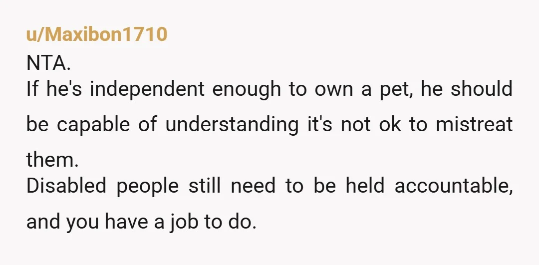 u/Snarkonum_revelio If the question is “AITA for holding a neurodivergent person to the same standards of human decency as a neurotypical person?” the answer is always NTA. This isn’t about...