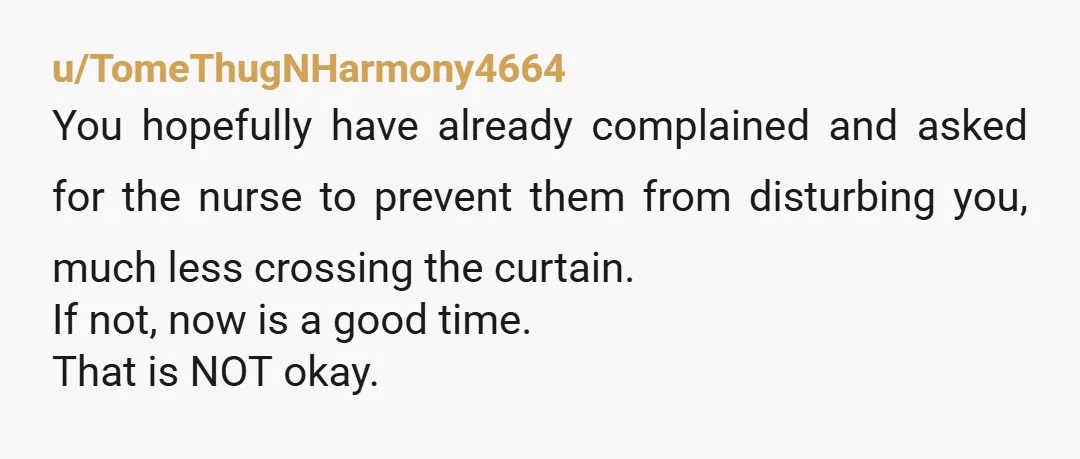 u/IcyTrouble3799
Press the call button and explain that you are exhausted and unable to sleep because of continual interruptions.