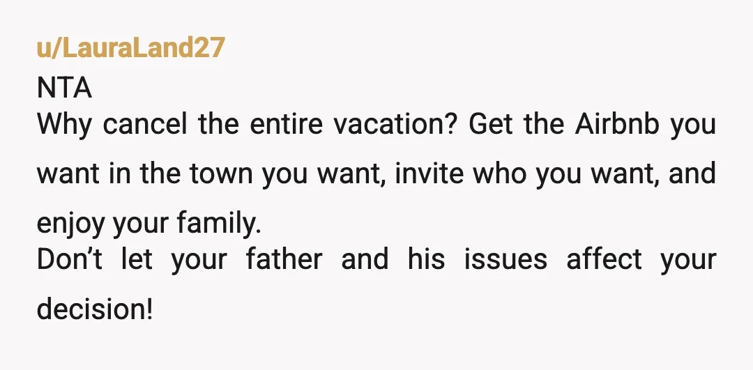 u/Senior_Performer_387
Lol stay where you want and if your family sees you during your vacation, fine if they don't that's on them