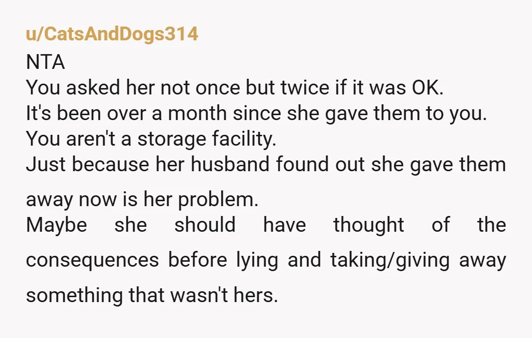 u/1962Michael
NTA.
You're being nice to give back what you still have. She can go to the card shop and buy back the cards you sold with her own money.
