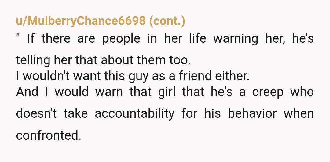 u/Unearthly_Moth Hey so just some insight, that is practically the same age gap between me and my DAD. I'm 18 and he's 37. I don't even look at men over...
