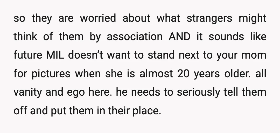 u/Junebug0136
You deserve to have your family there, the ones that stood by you. Its not their decision.