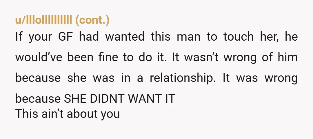 u/MunchOnMyCookie ESH you're more worried about the money than what happened to your gf and gf instead of blocking the dude was concerned with trying to get something out of...