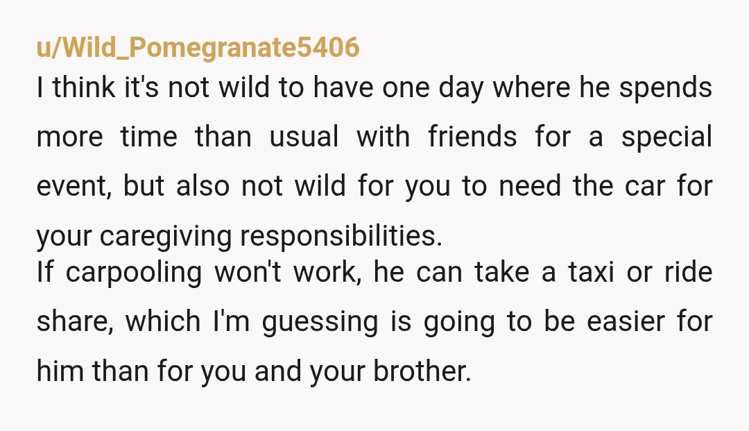 u/AussieKoala-2795 NTA on the car issue - get his car fixed or drive him to his friend's place and tell him to get an uBer home - but totally YTA...
