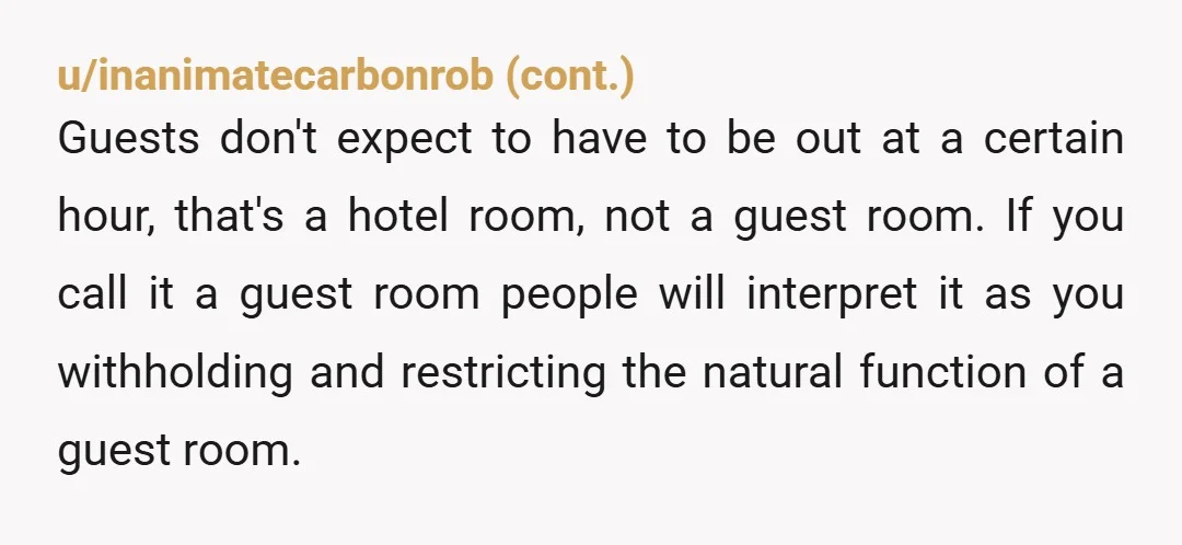 u/isolatedintrovert As another user stated, if you decide to allow a next time, Amy should be the one to sleep in the office/guest room, while her guests can use her...