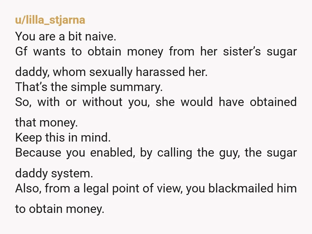 u/Impressive-Remove636 ESH me personally, I would return the money because it's some creep bribe, debts or none, but that's me personally. Either accept your cuts each or both return it...
