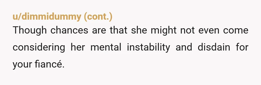 u/werecoons I feel that all too often people forget that a wedding is between two people. It isn't just the bride's special day. As I understood, your fiance is the...