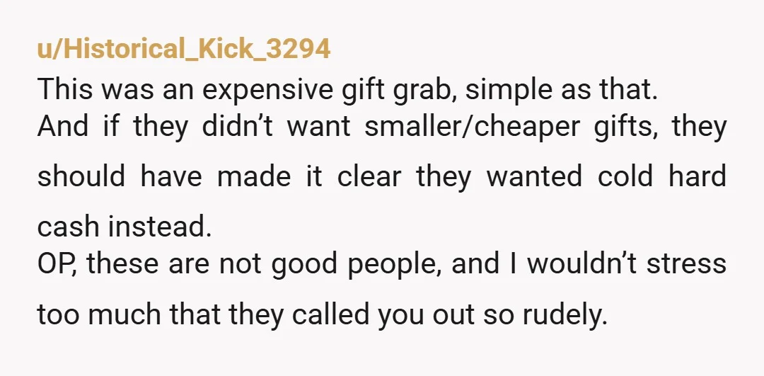 u/electricookie
These people just told you how much they value your friendship- only as much as you can buy them.