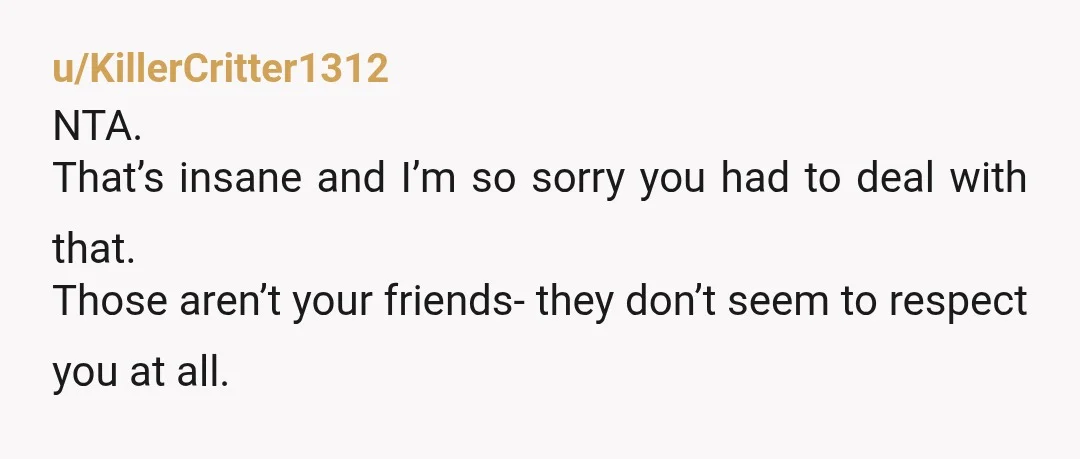 u/thepolishedpipette Wow, I'm so sorry you were subjected to these hateful people with no escape. I was ready to say YTA because dropping out of a wedding a week before...