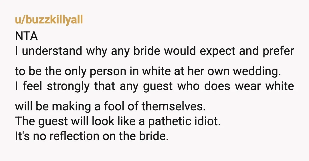 u/bean_wellington Does Abbie even know there's a problem, or is mom shielding her from that? I feel like if asked, she'd rather go to her sister's wedding in a purple...