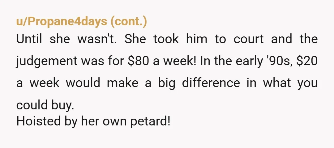 u/Icy-Picture-3312 I had a similar story when divorcing a lifer US Navy sailor. I told him I would not go after his pension, but he had to pay child support....