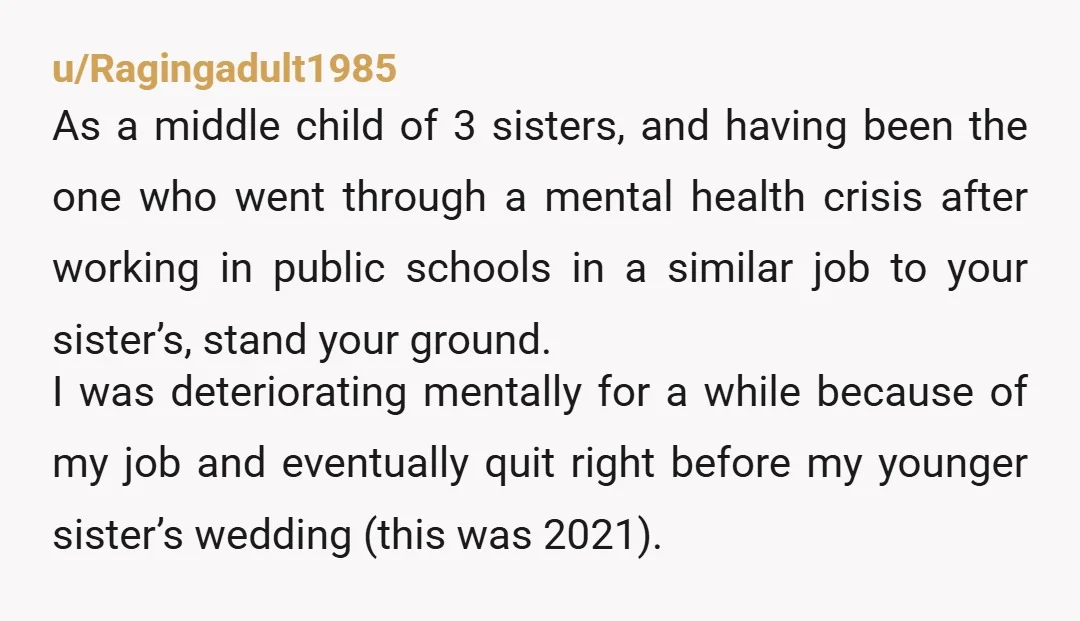 u/YourTornAlive "Mom, Sis 1- I love you, and I love Sis 2, but we can't keep enabling Sis 2. She has been in a really unhealthy place for years now,...
