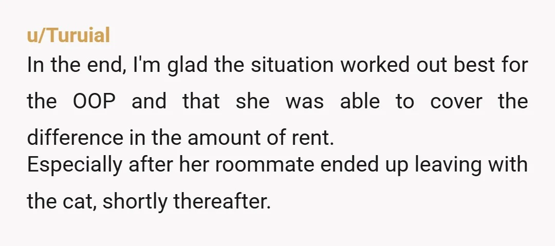 u/mrdaimler That's the best ending that could have happened. OOP shouldn't have to lose her home because her roommate is a konniving karen. My friend has an actual ESA and,...