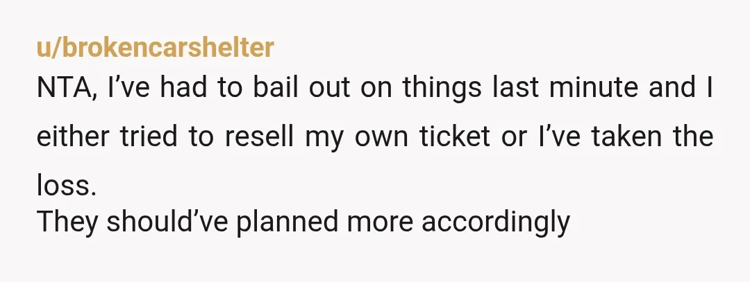 u/After_Translator_223
I think this is poor form on your friends' part.
As they're the ones cancelling, they should offer to swallow the loss.