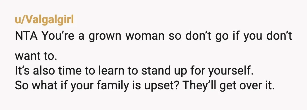 u/Both-Confusion-5328 Your dad straight-up lied to you because someone gave him a little pressure? You have already stated your needs, and he didn't stand up for you. Your dad needs...